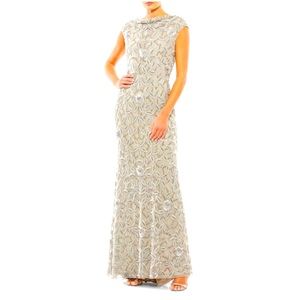 Mac Duggal Bateau Cap Sleeve Mermaid Gown